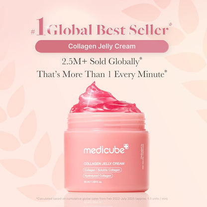 Medicube Collagen Jelly Cream- Niacinamide & Freeze-Dried Hydrolyzed Collagen - Boosts skin's barrier hydration and gives 24h Glow & Lifted Look - Korean skincare (1.69 Oz & 3.71 Oz)
