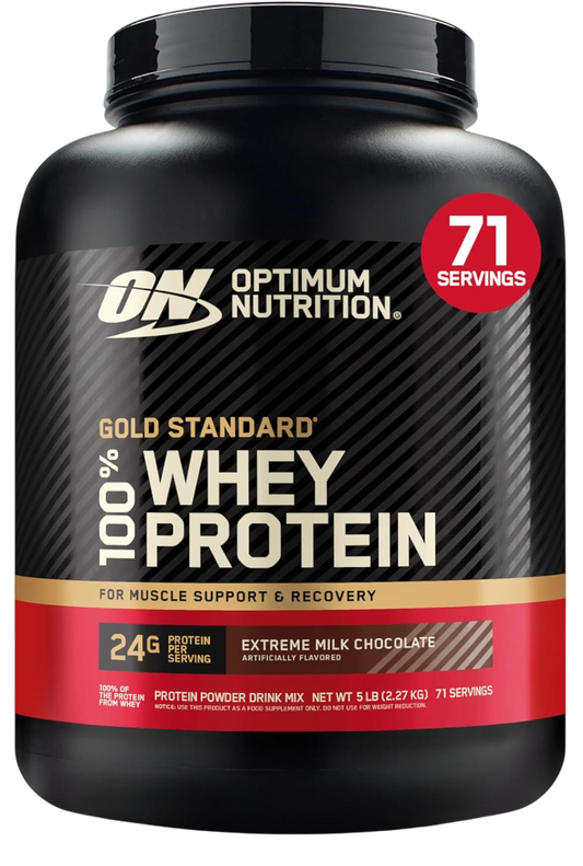 Optimum Nutrition Gold Standard 100% Whey Protein Powder, Extreme Milk Chocolate , 2/5 Lbs