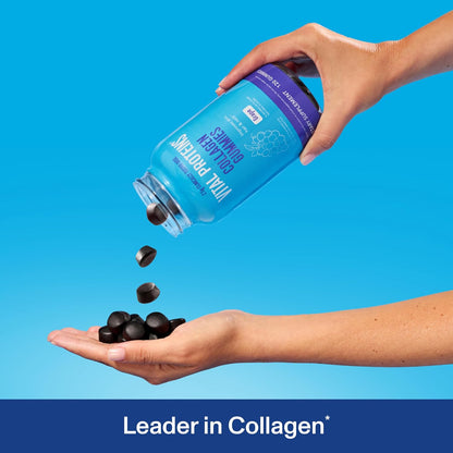 Vital Proteins Collagen Gummies, 2.5g of Clinically-Tested Collagen for Hair, Skin, Nails & Wrinkles, 120 ct, 30-Day Supply, Grape Flavor