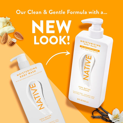 Native Moisturizing Body Wash Contains Naturally Derived Ingredients - Multiple Variants To Choose From - 11 Oz