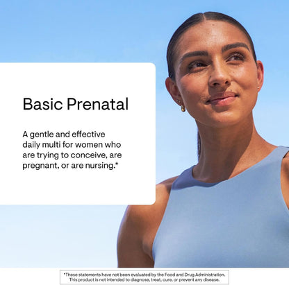 THORNE - Basic Prenatal - Well-Researched Folate Multi for Pregnant & Nursing Women - Includes 18 Vitamins & Minerals, Plus Choline - Third-Party Certified - Gluten, Dairy & Soy-Free - 30 Servings