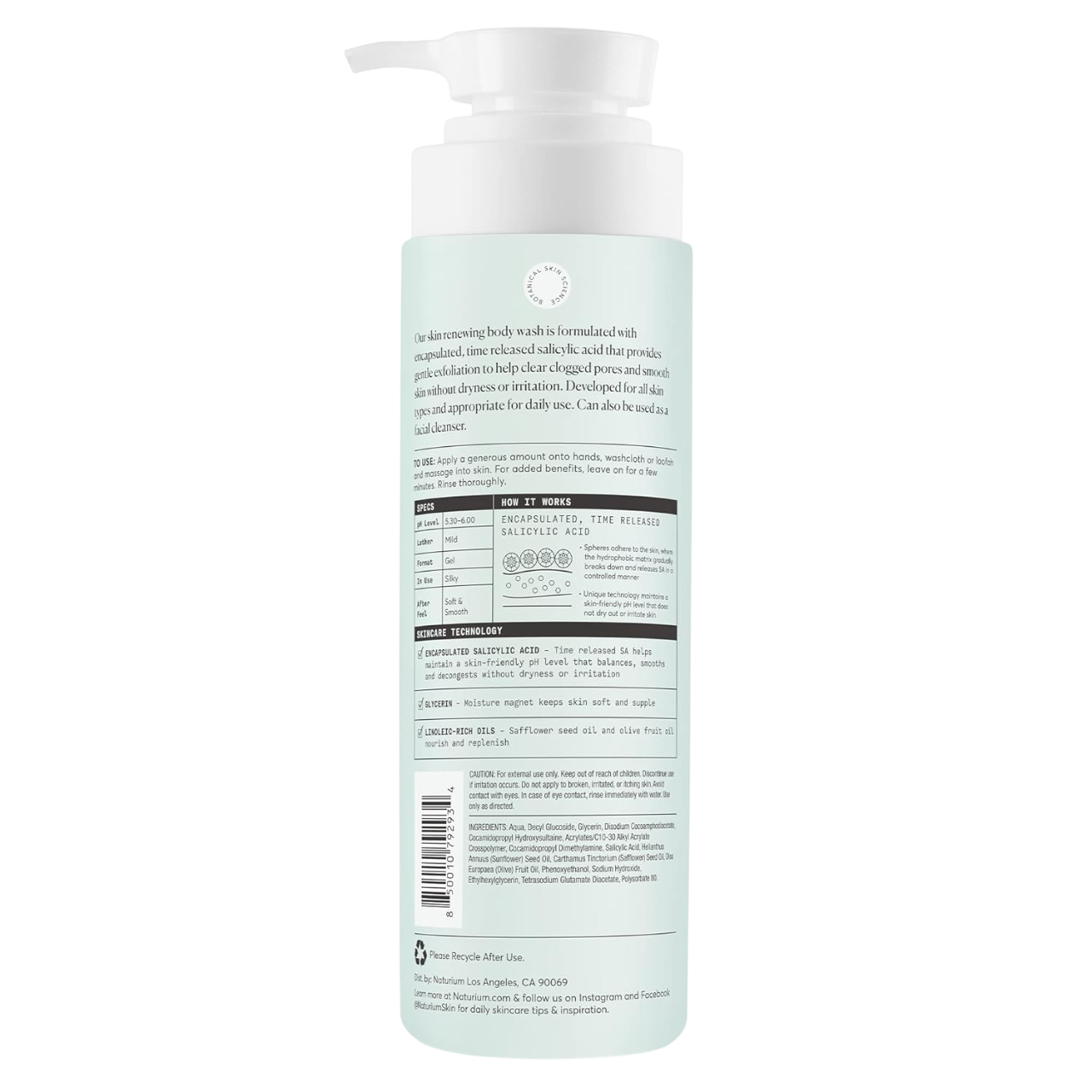 Naturium The Perfector/Booster/Brightener/Energizer/Glow Getter/Multi Vitamin Body Wash, Gentle & Smoothing Cleanser - 16.9 Fl Oz