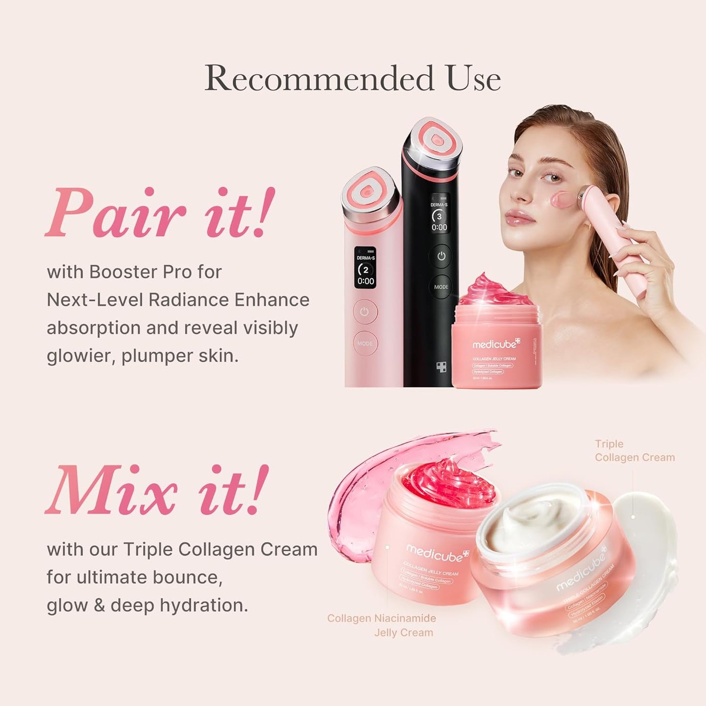 Medicube Collagen Jelly Cream- Niacinamide & Freeze-Dried Hydrolyzed Collagen - Boosts skin's barrier hydration and gives 24h Glow & Lifted Look - Korean skincare (1.69 Oz & 3.71 Oz)
