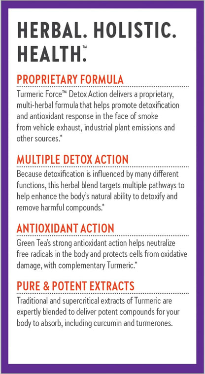 New Chapter Turmeric Supplement + Daily Detox Turmeric Force Detox Action with Green Tea + Ginger + NO Black Pepper Needed + NonGMO Ingredients Vegetarian Capsule, 60 Count