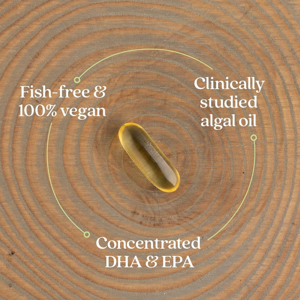 New Chapter Vegan DHA, EPA, and DPA Supplement- Vegan Omega-3 Complex for Heart, Brain, Eye & Joint Support - 30 Softgels