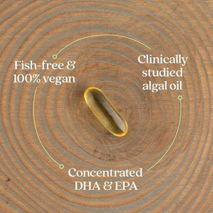 New Chapter Vegan DHA, EPA, and DPA Supplement- Vegan Omega-3 Complex for Heart, Brain, Eye & Joint Support - 30 Softgels