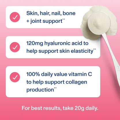 Vital Proteins Collagen Peptides Advanced, Hydrolyzed Peptides with Hyaluronic Acid and Vitamin C - Strawberry Lemon Flavor Powder, 10.5oz