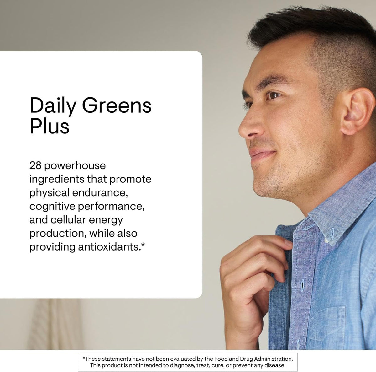 THORNE - Daily Greens Plus - Comprehensive Greens Powder with Matcha, Spirulina, Moringa and Adaptogen, Mushroom and Antioxidant Blends - Refreshing, Mint Flavor 7.3 Oz - 30 Servings