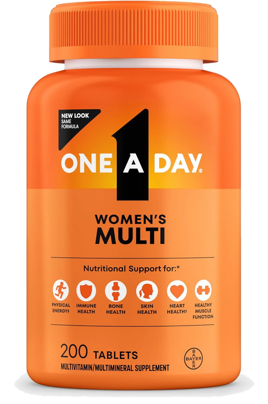 One A Day Multivitamin for Women- Daily Vitamins for Woman with Biotin, Calcium, Folic Acid, Iron & Zinc, Complete Women’s Vitamins, 200 Ct