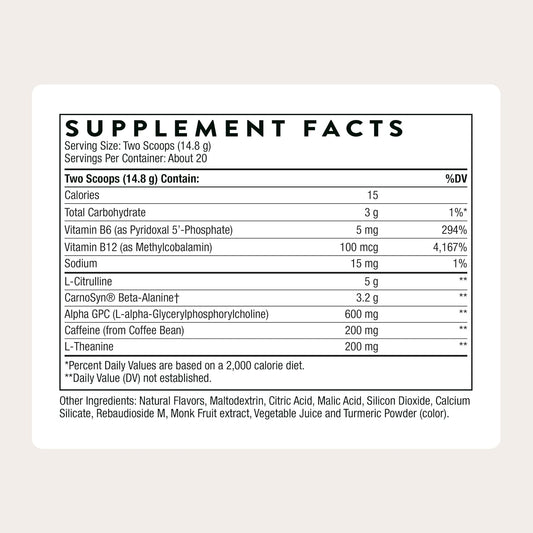 THORNE - Advanced Pre-Workout - Pre-Workout Powder Supplement with Amino Acids, Naturally Derived Caffeine, Alpha GPC & Beta-Alanine - Rainbow Sherbet - NSF Certified for Sport - 20 Servings
