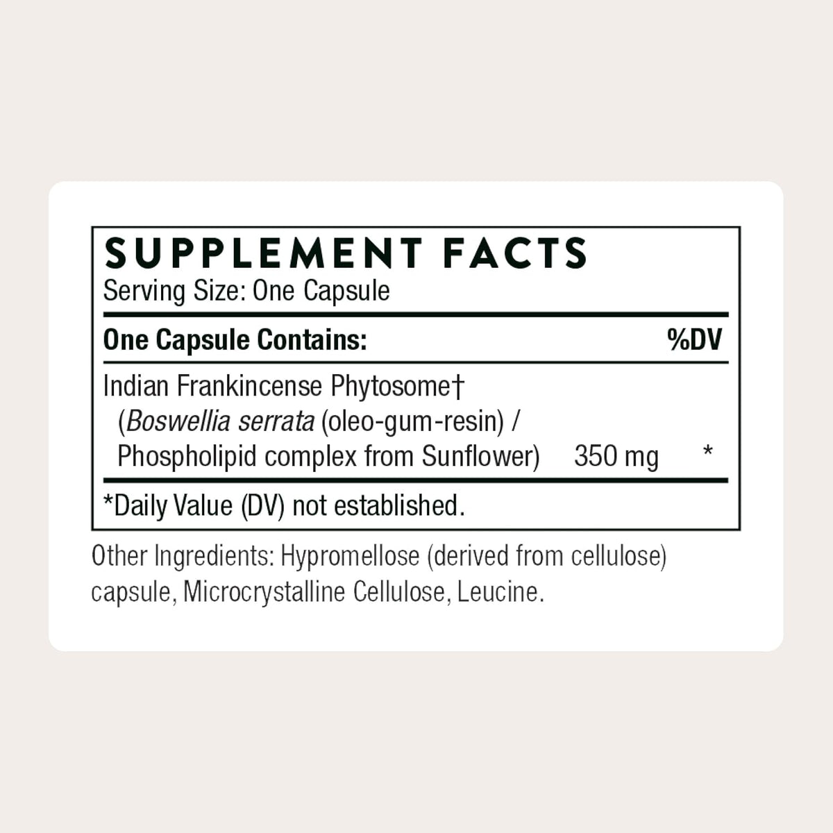 THORNE - Boswellia Phytosome - Supports a Healthy Inflammatory Response in the Brain, Lungs, GI Tract, Muscles, Joints & Tendons* - Third-Party Certified - Gluten, Dairy & Soy-Free - 60 Capsules