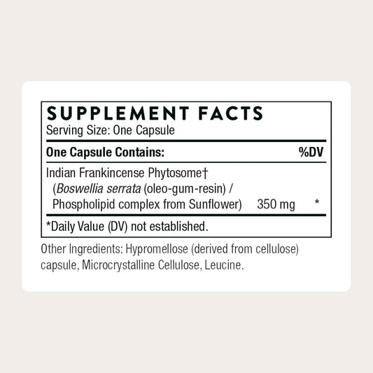 THORNE - Boswellia Phytosome - Supports a Healthy Inflammatory Response in the Brain, Lungs, GI Tract, Muscles, Joints & Tendons* - Third-Party Certified - Gluten, Dairy & Soy-Free - 60 Capsules