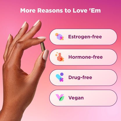 OLLY Mellow Menopause Supplements for Women, Supports Hot Flashes, Vaginal Dryness & Occasional Mood Swings,* Estro-G100®, GABA, Vegan Capsules, 1 Month Supply - 30 Count