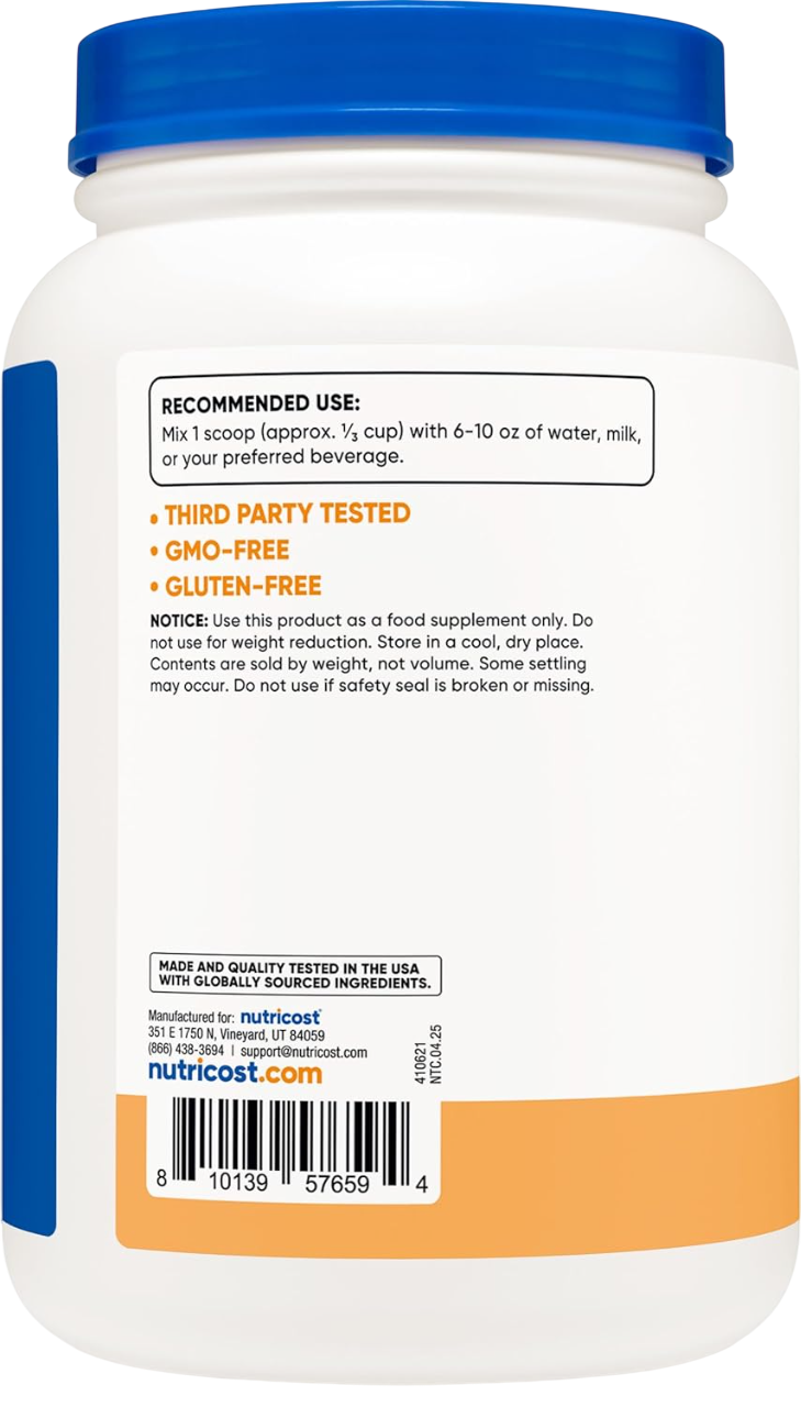 Nutricost Whey Protein Concentrate 2 LB Churro Flavored - GMO-Free, Gluten-Free