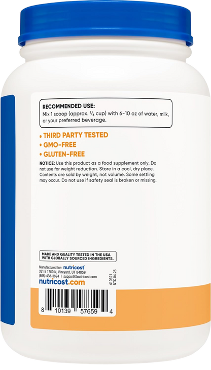 Nutricost Whey Protein Concentrate 2 LB Churro Flavored - GMO-Free, Gluten-Free