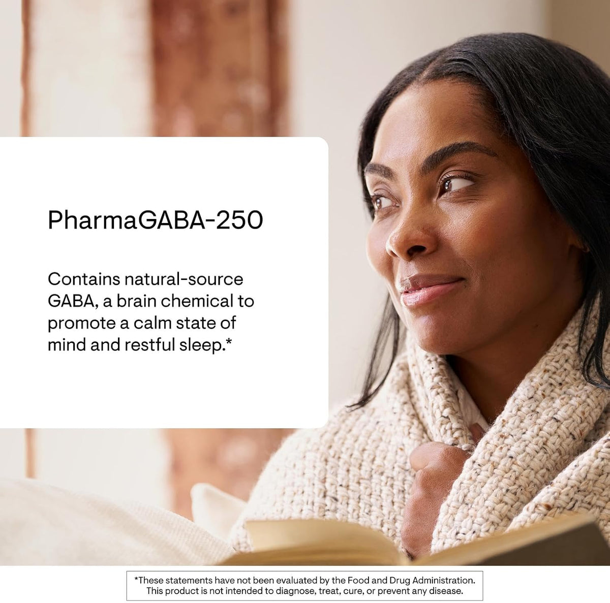 THORNE - PharmaGABA-250 - GABA Supplement - 250 mg Natural Source Gamma-Aminobutyric Acid - Promotes a Calm, Relaxed, Focused State of Mind* - 60 Capsules