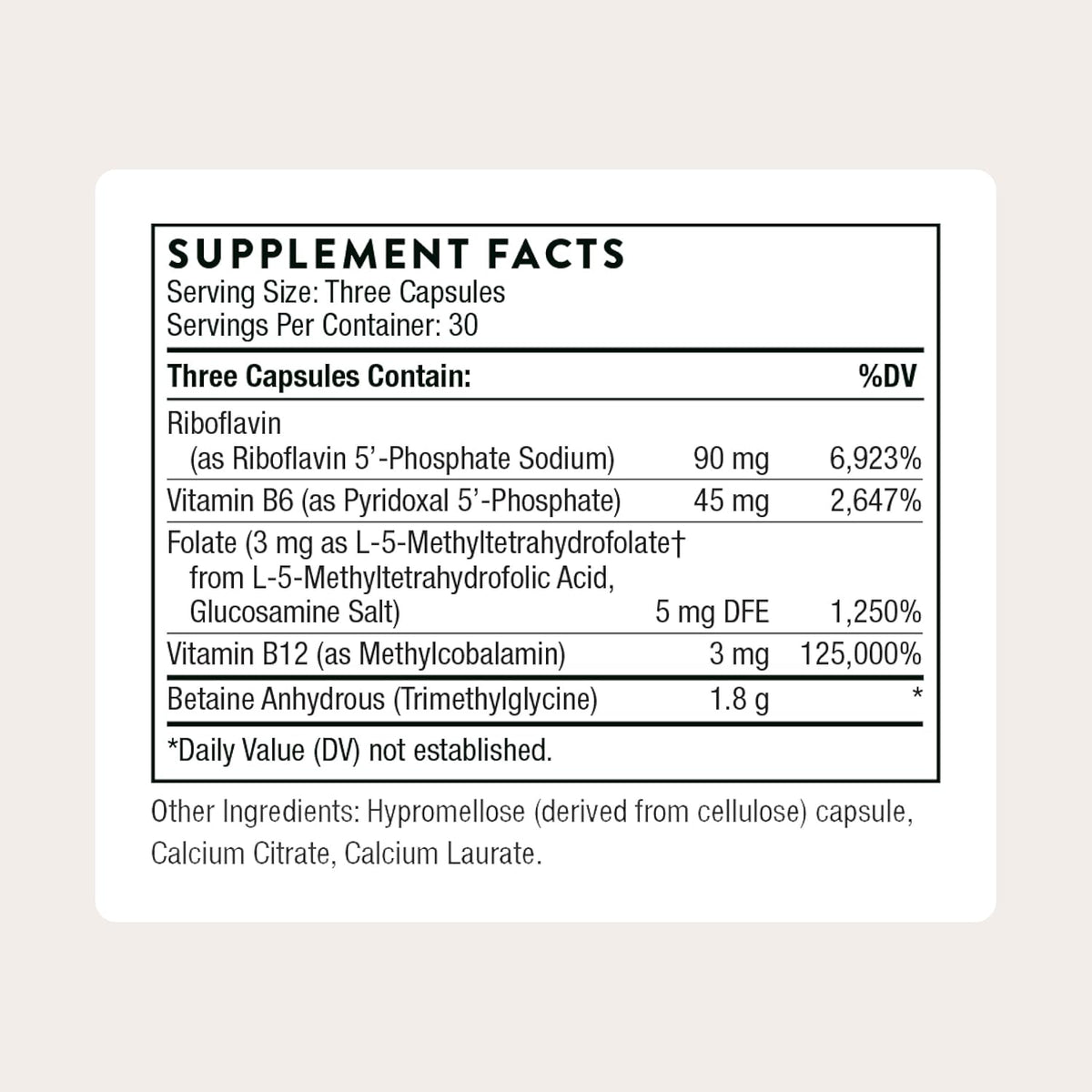 THORNE - Methyl-Guard Plus - Active Folate (5-MTHF) with Vitamins B2, B6 & B12 - Supports Methylation & Healthy Level of Homocysteine* - Gluten, Dairy & Soy-Free - 30 Servings