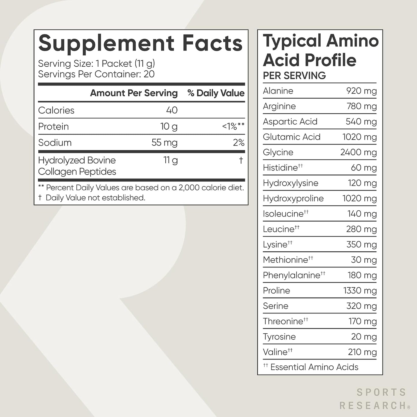 Sports Research® Collagen Peptides Protein Powder 16oz (Unflavored) | 11g Grass-Fed Collagen per Scoop · Hair, Skin & Joint Support · Easy to Mix in Coffee & Shakes - 41 Servings