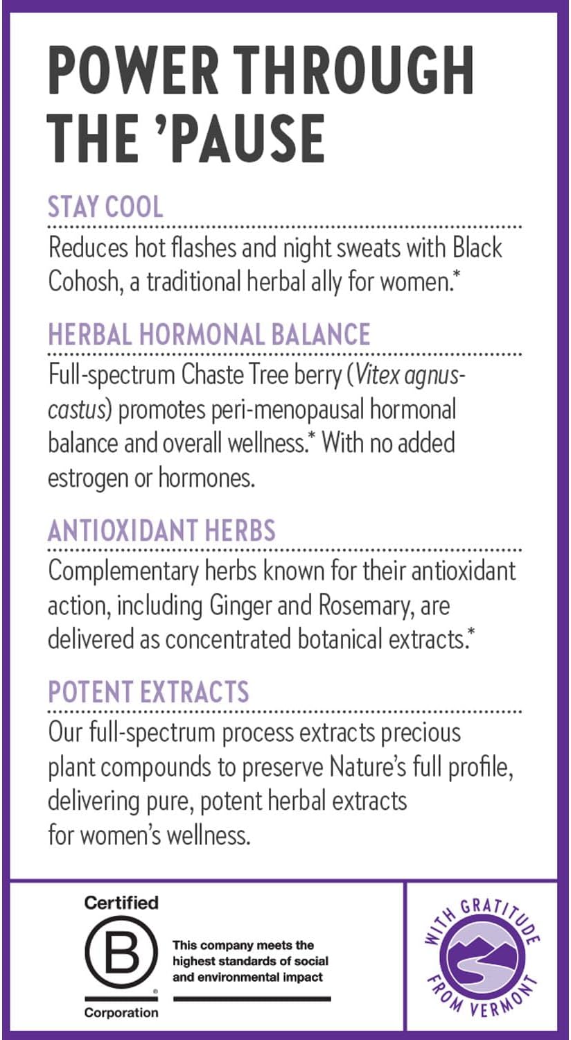 New Chapter Menopause Supplement - Estrotone Herbal Hormone Balance for Women in Perimenopause, with Black Cohosh for Hot Flash Relief & to Reduce Night Sweats + Vitex, No Added Hormones - 30 ct