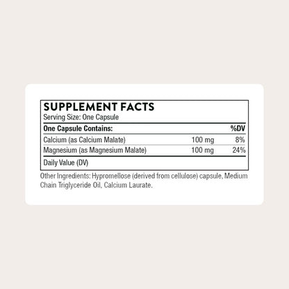 THORNE - Calcium-Magnesium Malate - Optimally Absorbed Magnesium & Calcium Mineral Supplement - Supports Bone, Muscle, Lung & Heart Health* - Third-Party Certified - Dairy & Gluten-Free - 240 Capsules