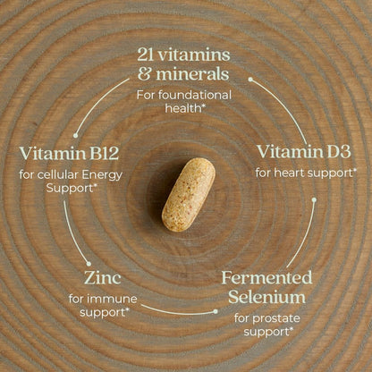 New Chapter Men’s Multivitamin, B6, Extra B12, D3, Vitamin C & Zinc, Immune, Heart, Cellular Energy, and Brain Health, Gentle on The Stomach, One Daily, Non-GMO, Gluten-Fre