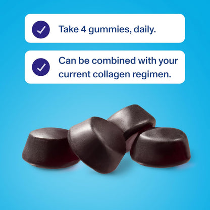 Vital Proteins Collagen Gummies, 2.5g of Clinically-Tested Collagen for Hair, Skin, Nails & Wrinkles, 120 ct, 30-Day Supply, Grape Flavor