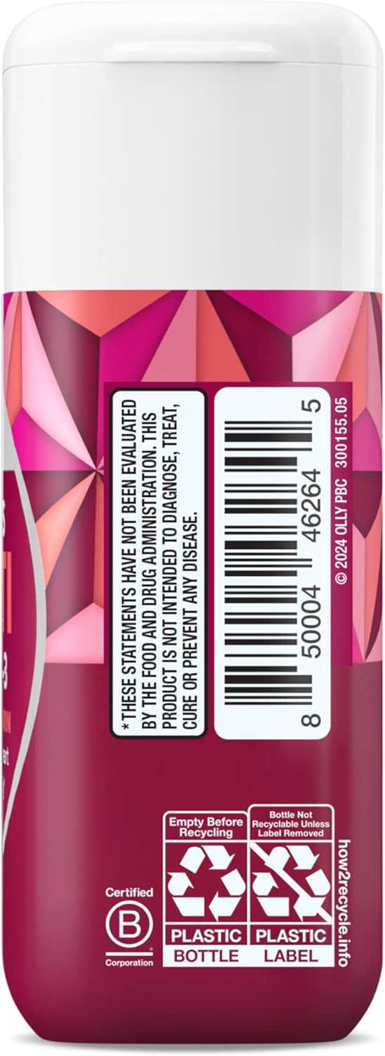 OLLY Ultra Women's Multi Softgels, Overall Health and Immune Support, Omega-3s, Iron, Vitamins A, D, C, E, B12, Daily Multivitamin, 30 Day Supply - 60 Count