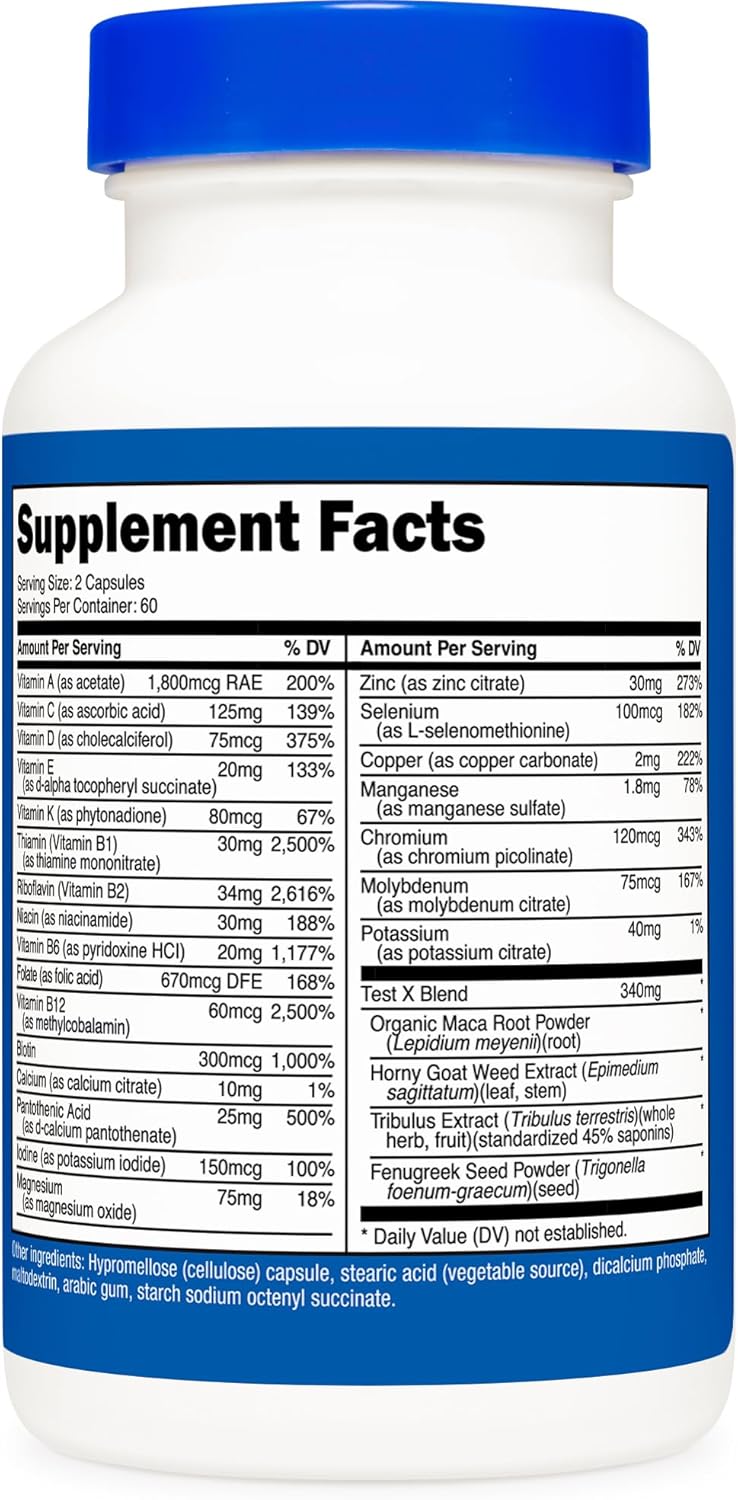 Nutricost Multivitamin for Men 120 Capsules - Vitamins and Minerals for The Healthy Man