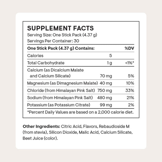 THORNE - Daily Electrolytes - Zero Sugar & Low-Calorie Electrolyte Powder Drink Mix - Flavors Derived from Natural Sources - NSF Certified for Sport - Watermelon - 30 Stick Packs