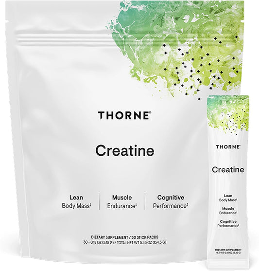 THORNE Creatine - Micronized Creatine Monohydrate Powder - Support for Muscles & Cognitive Function* - for Women & Men - Unflavored - NSF Certified for Sport - 5 g per Serving - 30 Servings