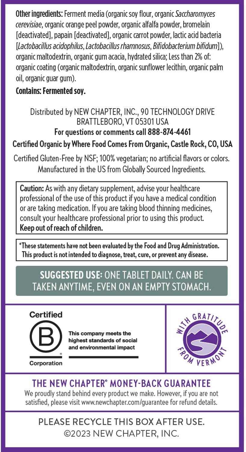 New Chapter One Daily Every Man's Multivitamin 40+ - Offers Eyesight, Immune System & Cellular Energy Support* - Contains Vitamin C, Saw Palmetto & More - Gluten Free & Vegetarian - 48 Tablets