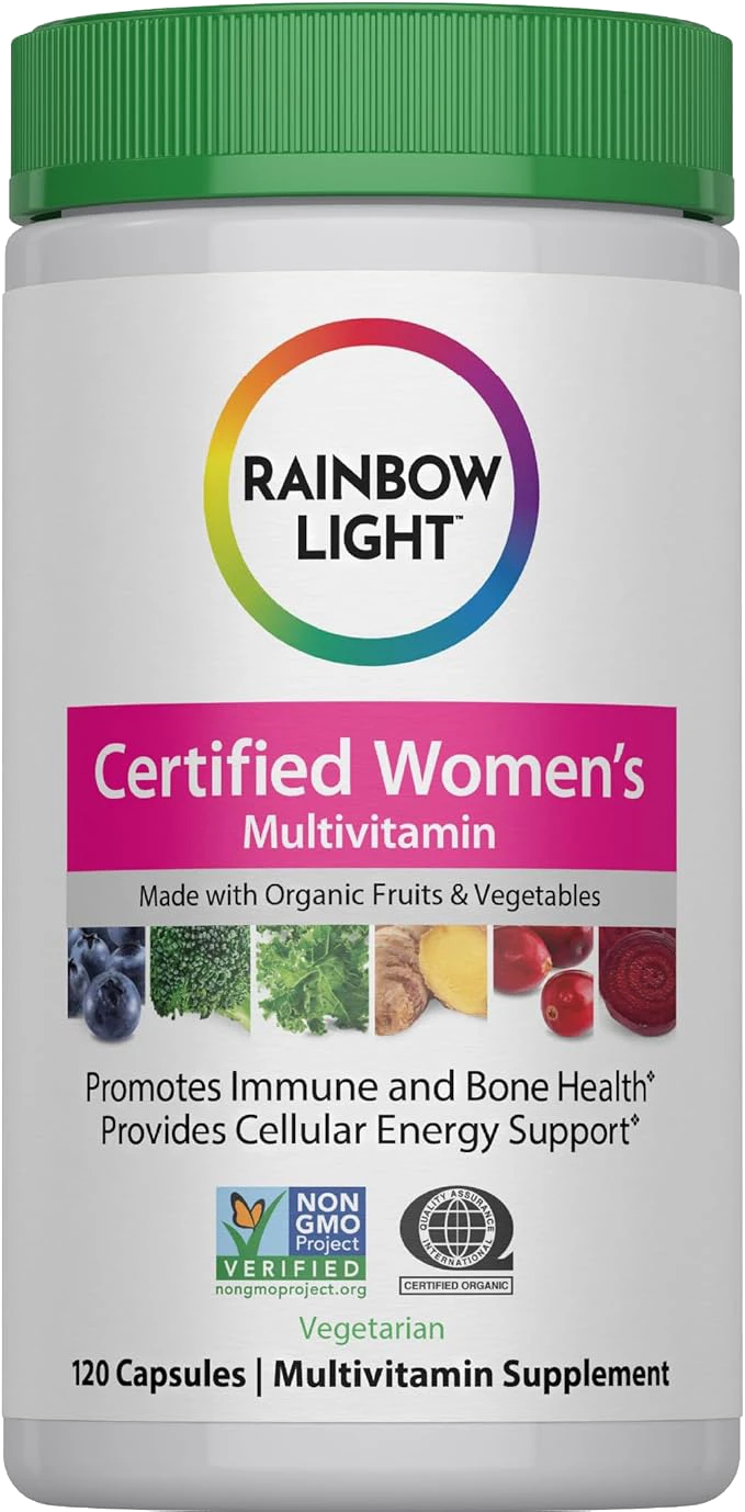 Rainbow Light Multivitamin for Women | 120 Capsules | with Organic Fruits and Vegetables | Vegetarian, Non-GMO