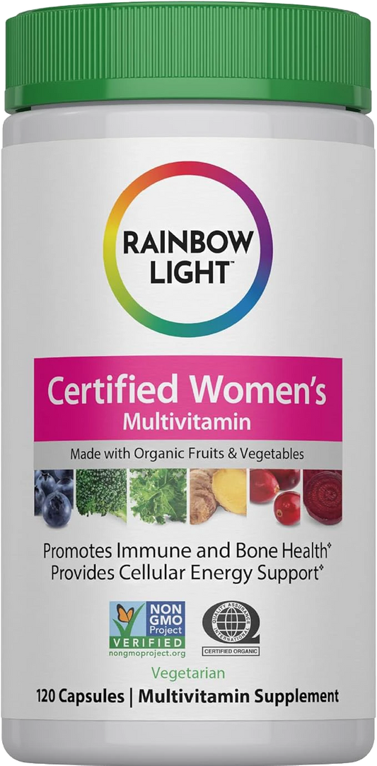 Rainbow Light Multivitamin for Women | 120 Capsules | with Organic Fruits and Vegetables | Vegetarian, Non-GMO