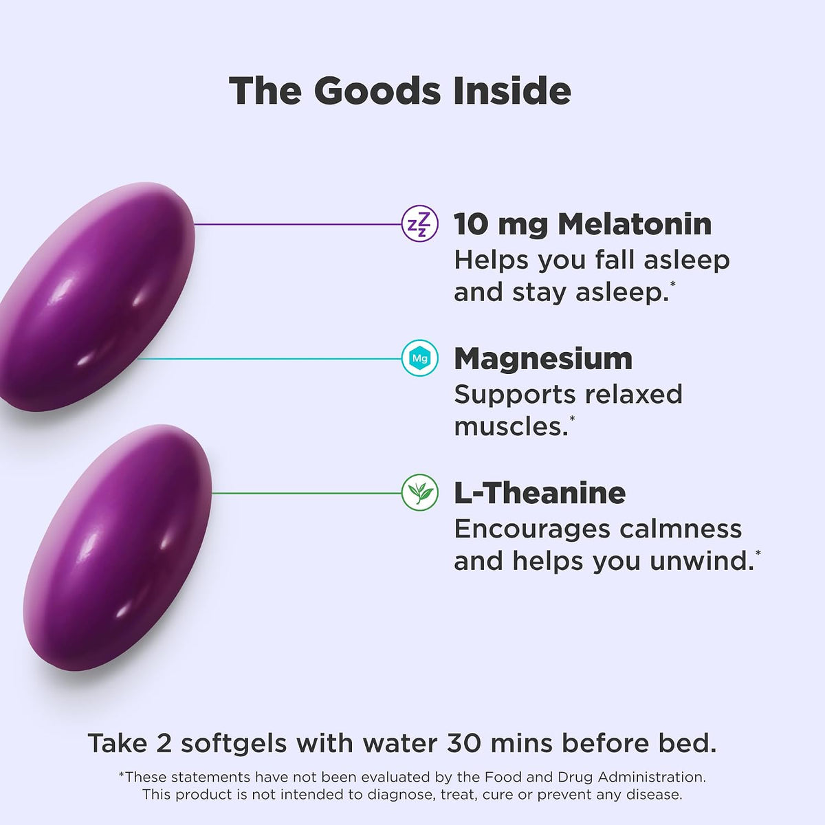OLLY Ultra Strength Sleep Softgels for Adults, 10 mg Melatonin Sleep Supplement L-Theanine Magnesium & Botanical Extracts, Restful Sleep Support*, Sugar Free, 60 Count