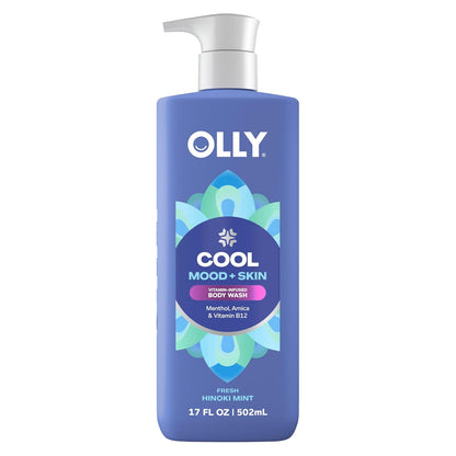 OLLY Body Wash Cool Mood + Skin Infused with arnica & vitamin B12 Hydrates & cools Skin 17 Fl Oz