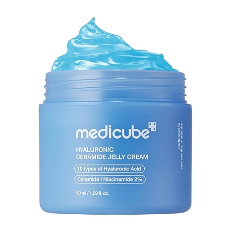 Medicube Collagen Jelly Cream- Niacinamide & Freeze-Dried Hydrolyzed Collagen - Boosts skin's barrier hydration and gives 24h Glow & Lifted Look - Korean skincare (1.69 Oz & 3.71 Oz)