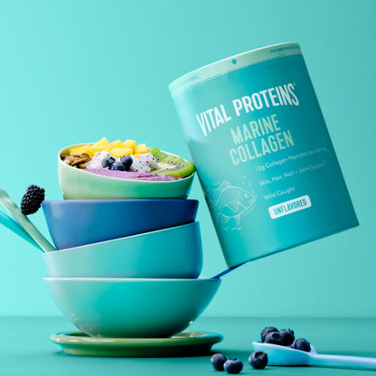 Vital Proteins Marine Collagen Peptides Powder Supplement for Skin Hair Nail Joint - Hydrolyzed Collagen - 12g per Serving - 7.8 oz Canister
