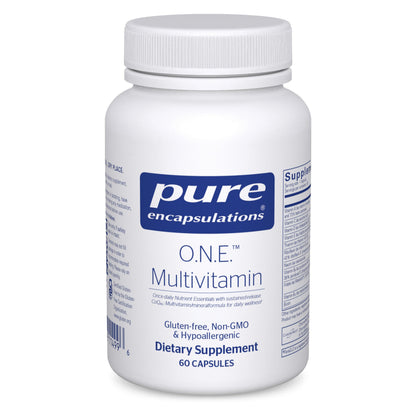 Pure Encapsulations O.N.E. Multivitamin - Once Daily Multivitamin with Antioxidant Complex Metafolin, CoQ10, and Lutein to Support Vision, Cognitive Function, and Cellular Health* - 30/60/120 Capsules