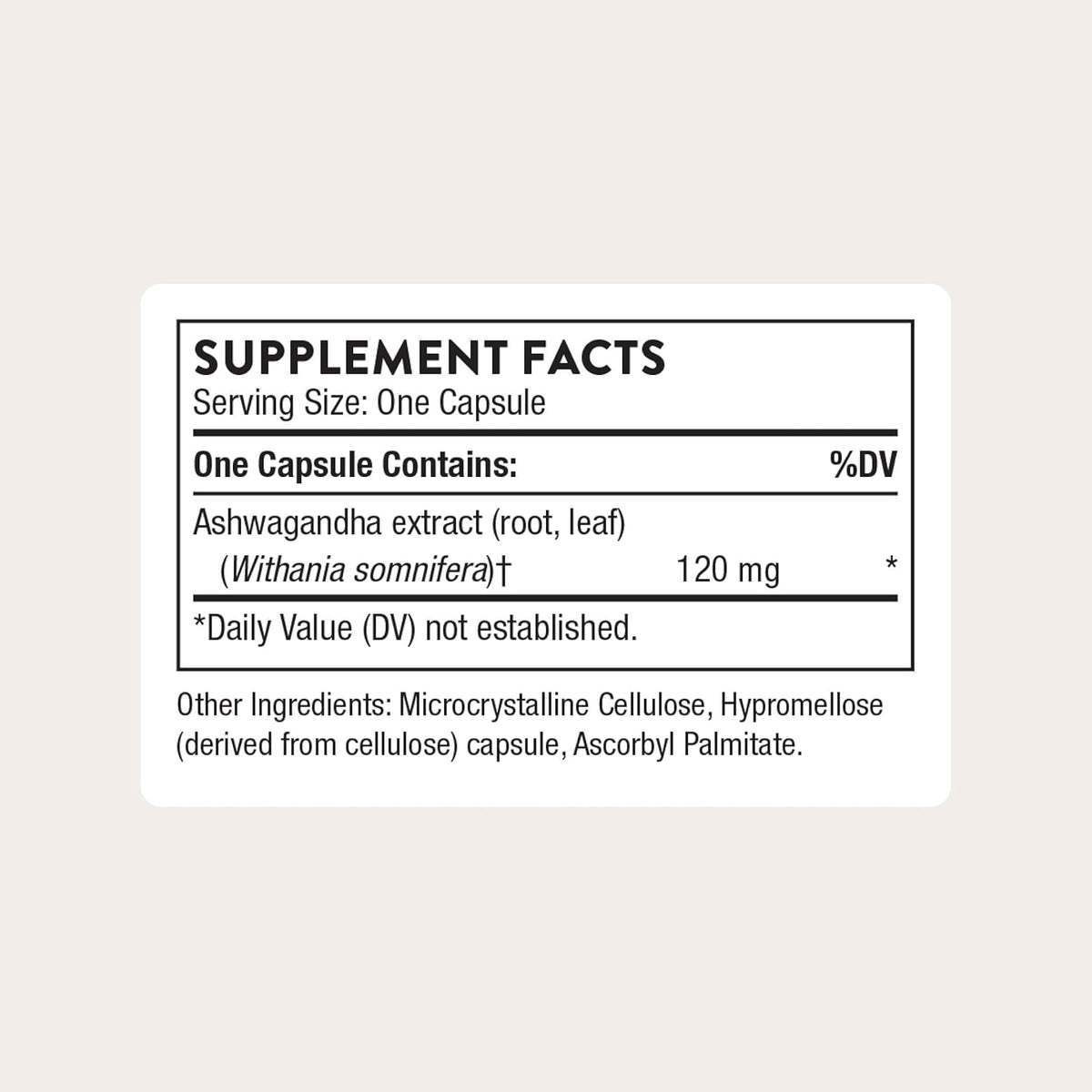 THORNE - Ashwagandha - Highly Concentrated Shoden - Calming Stress Support for Women & Men - Supports Daytime Energy, Mental Clarity & Optimal Immune Function* - Third-Party Certified - 30 Capsules