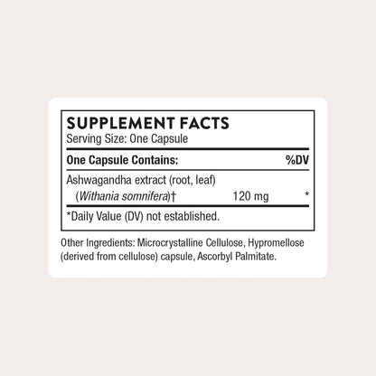 THORNE - Ashwagandha - Highly Concentrated Shoden - Calming Stress Support for Women & Men - Supports Daytime Energy, Mental Clarity & Optimal Immune Function* - Third-Party Certified - 30 Capsules