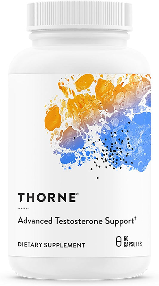 THORNE - Advanced Testosterone Support - Men's Health Supplement - Supports Healthy Testosterone Levels & Muscle Fatigue* - with Ashwagandha, Shilajit & Zinc - Third-Party Certified - 60 Capsules