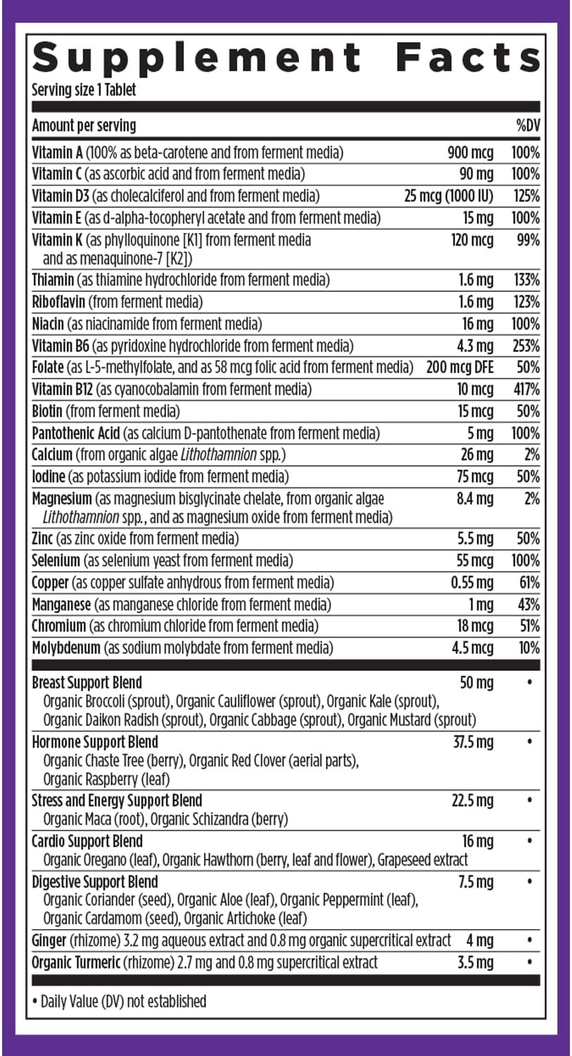 New Chapter Women’s Multivitamin 40+, extra B6 & B12, Biotin for Hair Growth, D3, Vit C, Zinc for Immune & Stress Support, Gentle on an Empty Stomach, One Daily, Non-GMO, Gluten-Free, 48/72/96 Tablets