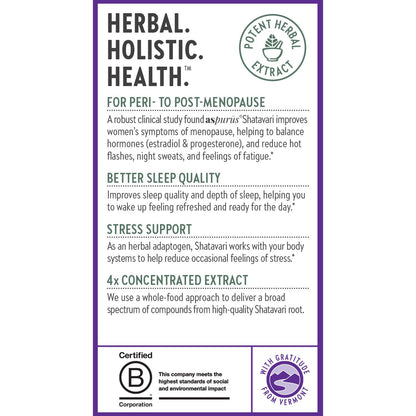 New Chapter Shatavari Supplement for Peri-Menopause & Post-Menopause Support – 4x Concentrated Herb Shatavari Relieves Hot Flashes & Night Sweats, Balances Women’s Hormones - Herbal Sleep Aid*, 30 ct