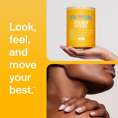 Vital Proteins Collagen Peptides Powder Vanilla - Supports Hair, Skin, Nails, Bones, Joints, Powder for Women