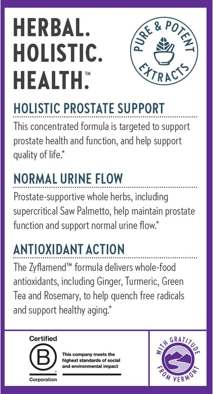 New Chapter Prostate Supplement Zyflamend Prostate with Saw Palmetto + Pumpkin Seed Oil + Turmeric for Prostate Health Vegetarian Capsule, 60 Count