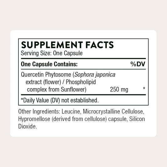 THORNE - Quercetin Phytosome - Antioxidant Supplement for Immune Health, Respiratory Support & Seasonal Allergy Relief* - Third-Party Certified - Gluten, Dairy & Soy-Free - 60 Capsules