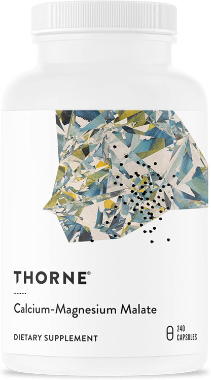 THORNE - Calcium-Magnesium Malate - Optimally Absorbed Magnesium & Calcium Mineral Supplement - Supports Bone, Muscle, Lung & Heart Health* - Third-Party Certified - Dairy & Gluten-Free - 240 Capsules