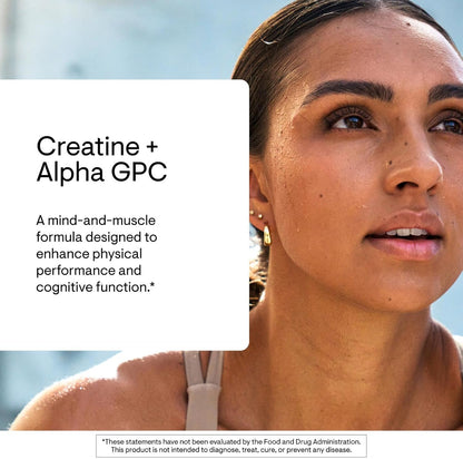 THORNE - Creatine + Alpha GPC - Micronized Creatine Monohydrate Powder - Support for Muscles & Cognitive Function* - for Women & Men - Watermelon Lemonade - NSF Certified for Sport - 30 Servings