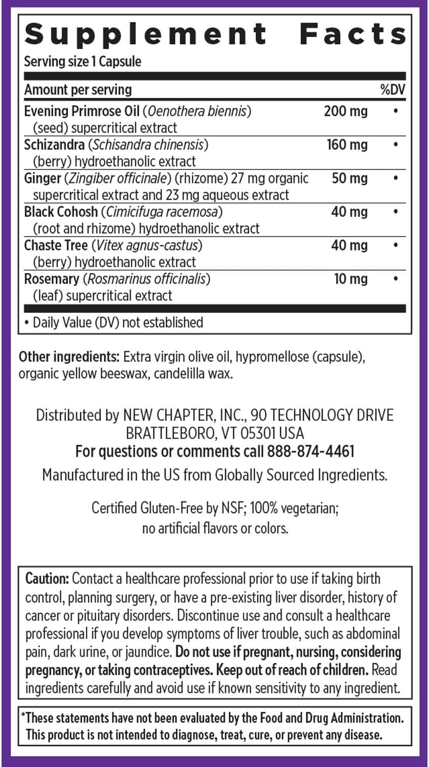 New Chapter Menopause Supplement - Estrotone Herbal Hormone Balance for Women in Perimenopause, with Black Cohosh for Hot Flash Relief & to Reduce Night Sweats + Vitex, No Added Hormones - 30 ct