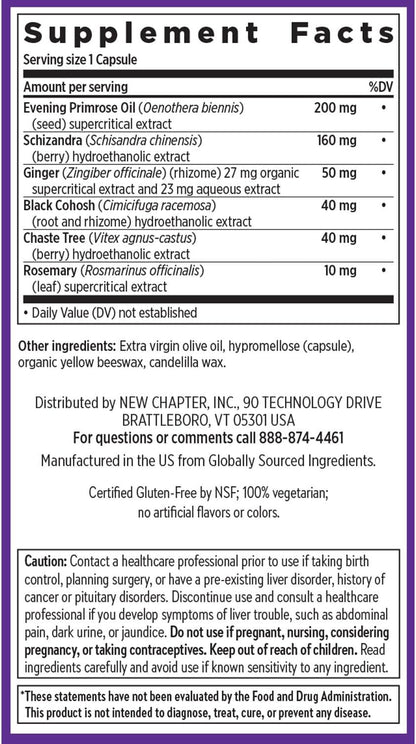 New Chapter Menopause Supplement - Estrotone Herbal Hormone Balance for Women in Perimenopause, with Black Cohosh for Hot Flash Relief & to Reduce Night Sweats + Vitex, No Added Hormones - 30 ct